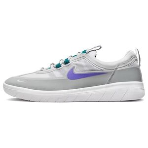 Nike SB Nyjah Free 2 Skate Shoes - Wolf Grey/Fierce Purple